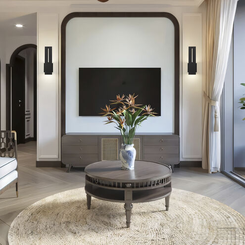 Slot LED 15 inch Sand Black Outdoor Wall Sconce